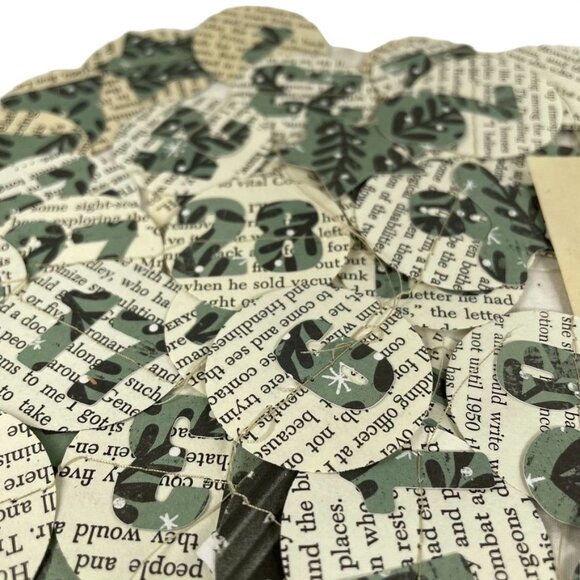 62 Pc Christmas Junk Journal 12 Days of Christmas Dates Handmade Sewn Embellishm - Picture 2 of 5